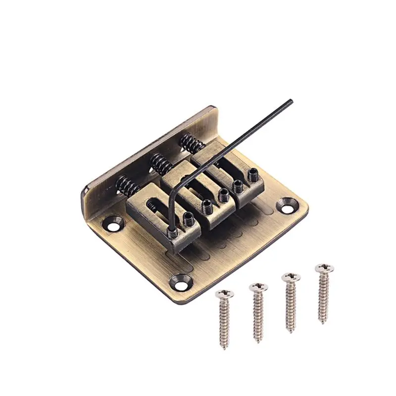 

3 string Chrome Hard tail Adjustable Bridge for Cigar Box Guitar Parts