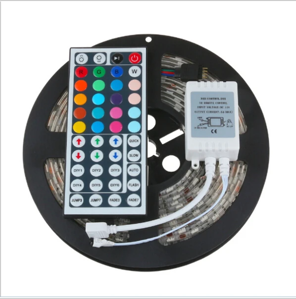 

RGB LED Strip 5M 300Led 5050 SMD 44Key IR Remote Controller Flexible Light Tape Waterproof Home Decoration