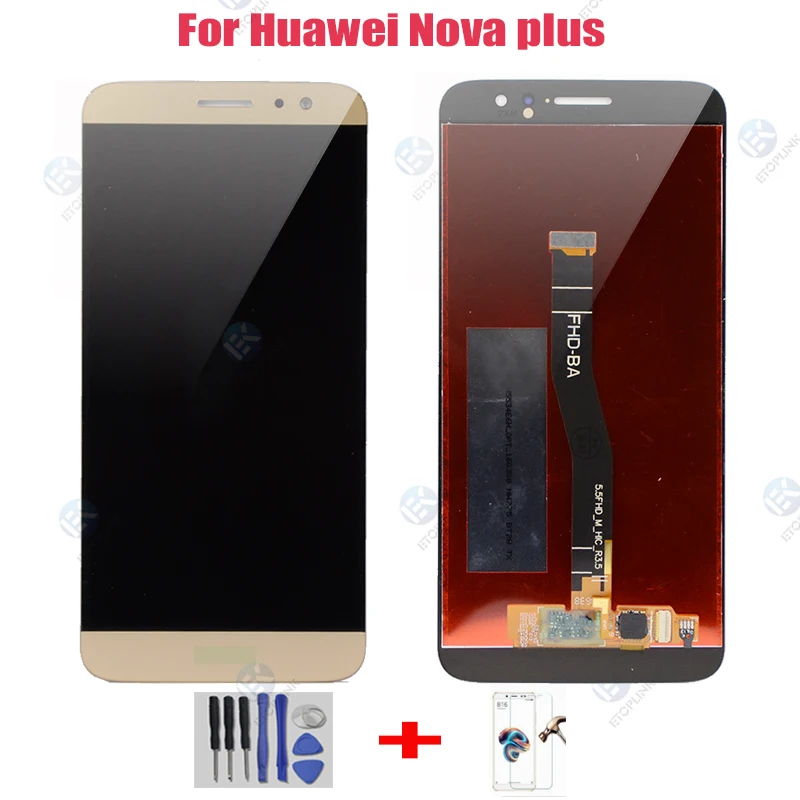 ETOPLINK для Huawei дисплей Nova plus ЖК сенсорный экран в сборе Mla L01 MLA L11 Стекло Стяжка с
