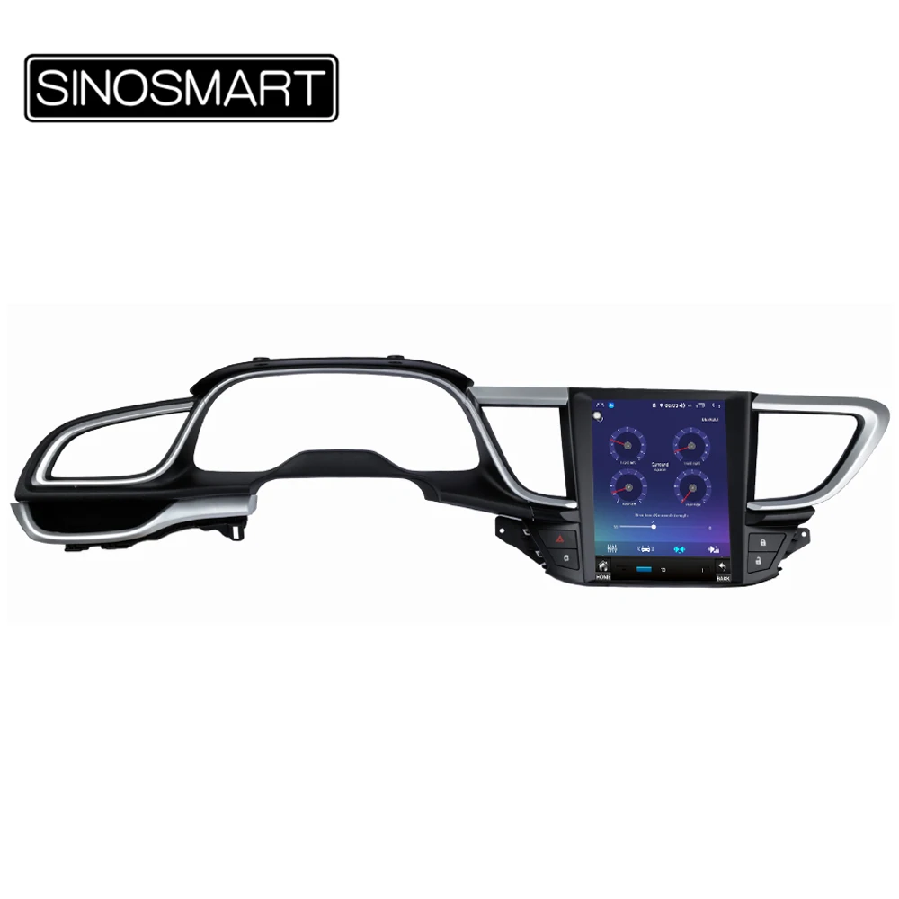 Top Sinosmart 9.7 inch Android 8.1 Vertical HD screen car gps multimedia radio navigation player for Renault Koleos 2017-2018 1