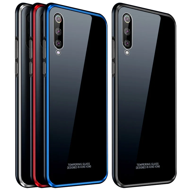 Leanonus закаленное стекло задняя крышка для Xiaomi mi 9 mi 9 SE чехол для Xiaomi mi 8 mi 8 SE Жесткий ПК+ металлический бампер противоударный чехол