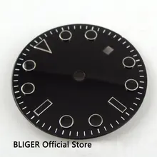 Высокое качество 31,3 мм черное стерильное окно с датой набора циферблат подходит для MIYOTA 8215 Mingzhu 2813 движение D2