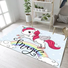 Дети мультфильм Единорог ковры и ковры для дома гостиная большой подушки спальня гостиная Холл Кухня Двери, пола для ванной коврики