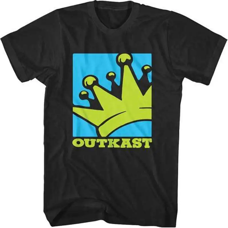 Летняя стильная модная новинка OUTKAST Корона логотип хип хоп рубашка (2XL) Big Boi Andre 3000