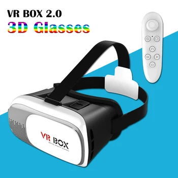 VR BOX 2.0 Universal Virtual Reality 3D Video Glasses with Bluetooth Remote Controller for 3.5 to 6 inch Smartphones