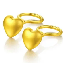 100% 18K Gold Summer Fashion Bohemian Small Love Heart Stud Earrings For Women Tiny Heart Earrings boucle d'oreille femme 2018 100% 18K Gold Summer Fashion Bohemian Small Love Heart Stud Earrings For Women Tiny Heart Earrings boucle d'oreille femme 2018