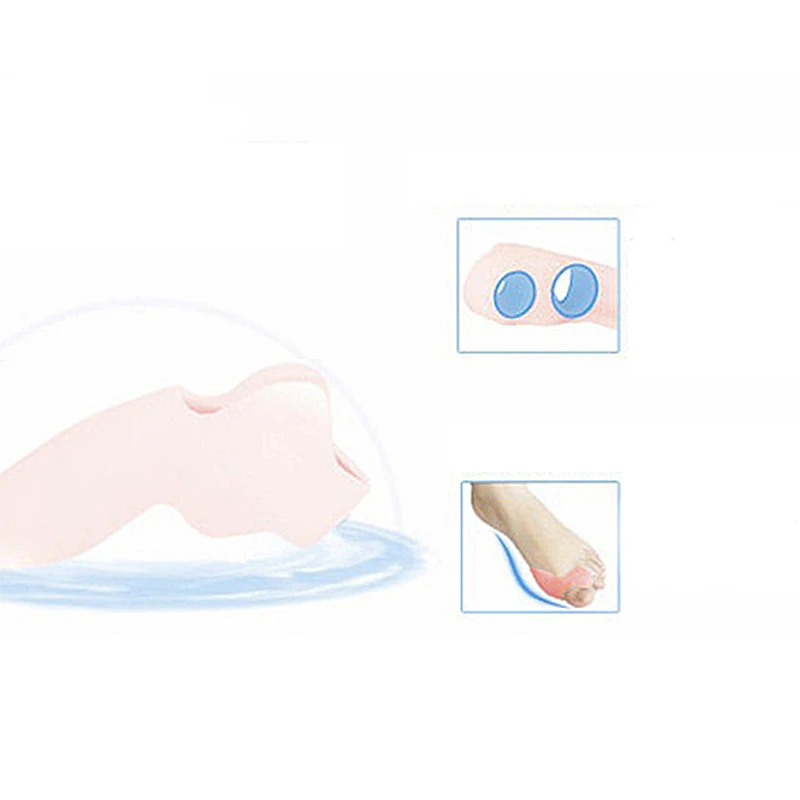 2Pcs Silicone Gel Toe Separator Metatarsal Bunion Splint Protection Corrector Orthotics Hallux Valgus Pain Relief Foot Care Tool