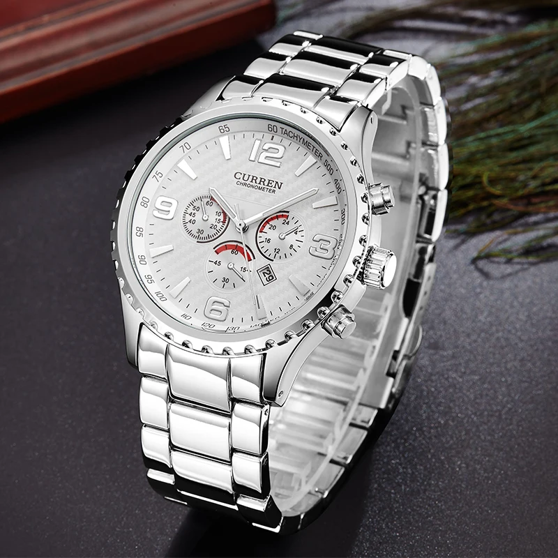  New CURREN Luxury Relogio Masculino Casual Brand Date Men Sports Quartz-watch Reloj Military Stainl