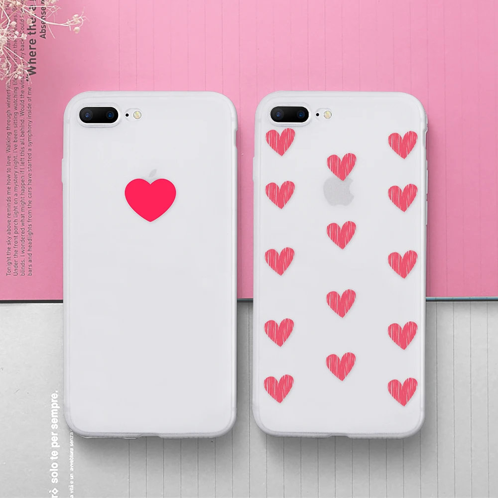 

Love Heart TPU Case For Huawei P30 P20 P8 P9 P10 Pro Lite 2017 P Smart Plus 2019 For Huawei Mate 20 Pro 10 Lite Matte White Capa