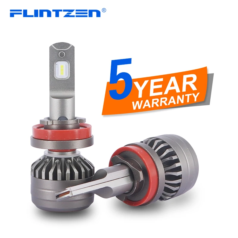 Flintzen 2 шт. полностью металлический h4 светодиодный фары для автомобиля h1 h11 h7