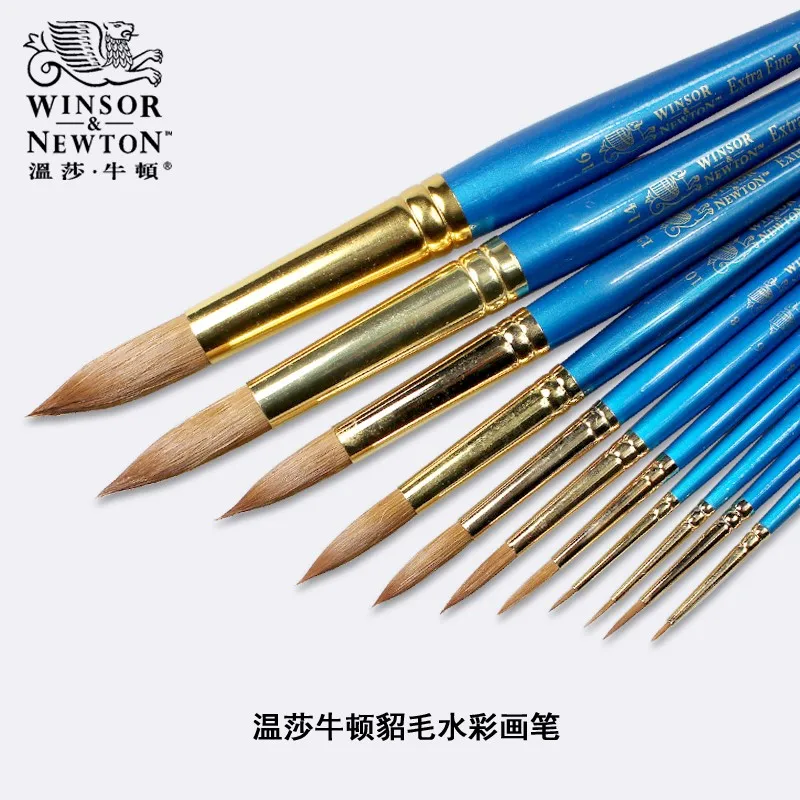 Winsor& Newton очень тонкая водная Цветная кисть, ручка, норковый наконечник для волос Cotman