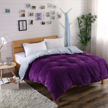 

Winter Flannel Fleece duvet cover single Comforter cover Home textile 1pc Solid warm quilt cover Velvet bedcover double side use