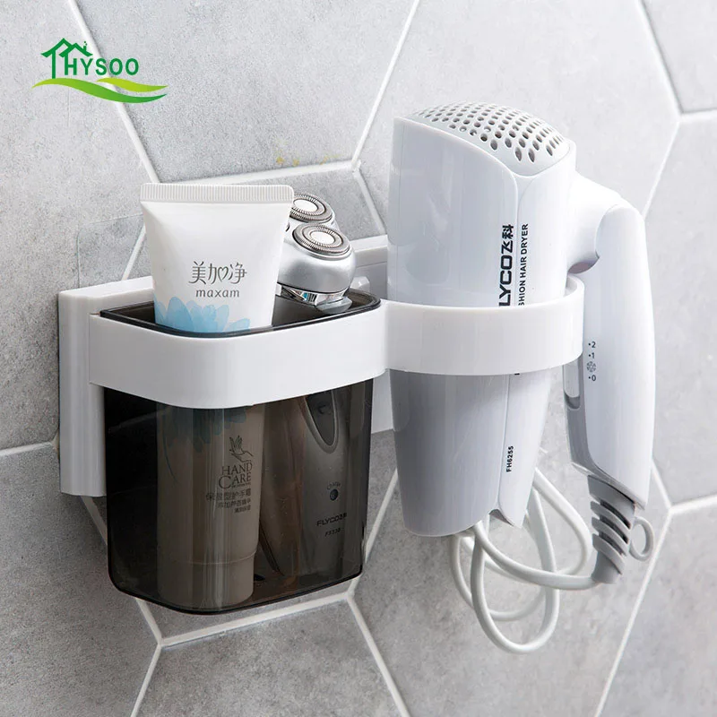 

Punch-free hair dryer bracket wash rack bathroom wall mount hair dryer shelf bathroom shelf