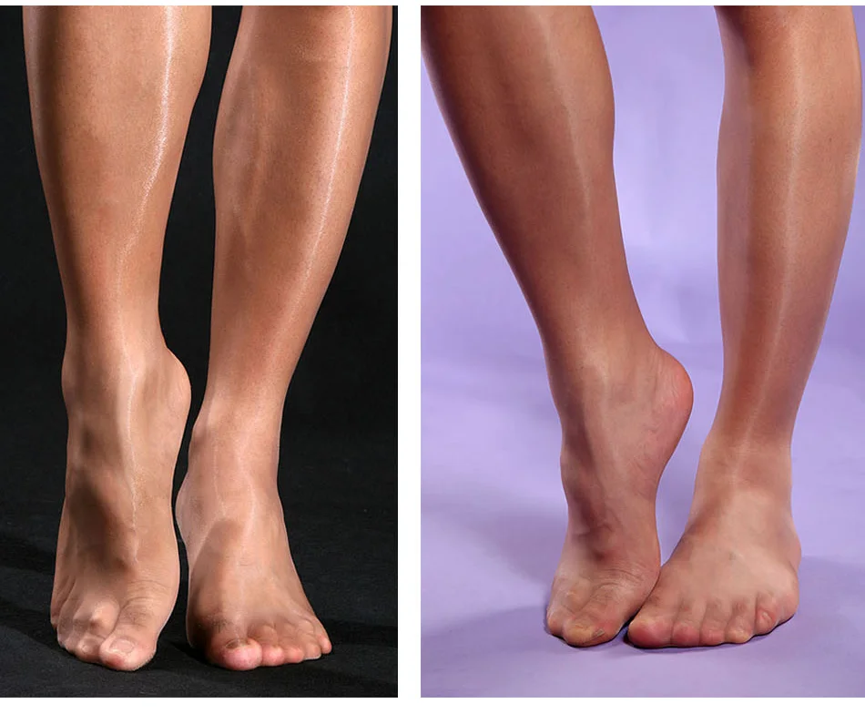 Men' s 10D Thin Oil Shine Full Sheer Front Open Crotch Pantyhose Sexy Tights Socks Extremly Elastic DOYEAH 0888