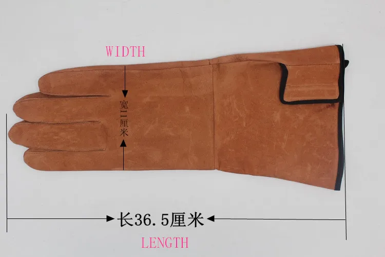 Free shipping hot selling reinforced palm length 40cm genuine leather gloves safety work protect wear resistant insulated gloves Free shipping hot selling reinforced palm length 40cm genuine leather gloves safety work protect wear resistant insulated gloves