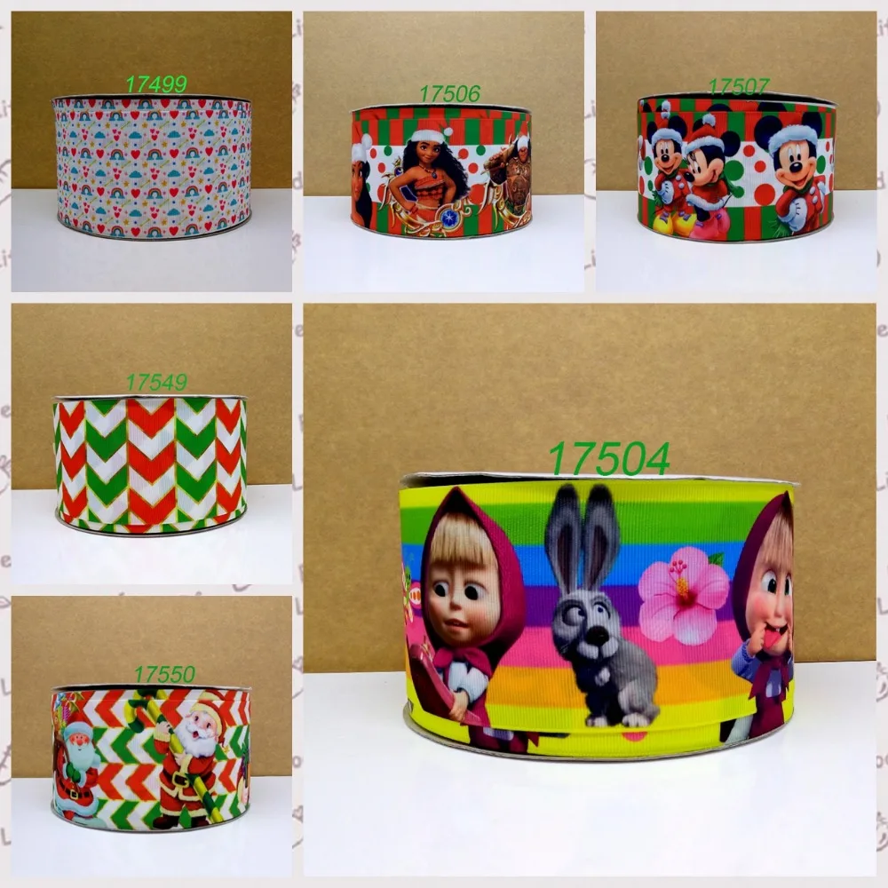 

Cartoon printed grosgrain ribbon ,satin ribbon 10 yards.