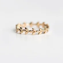 Модные женские ювелирные изделия виноградный лист лоза Золотое кольцо темпера мужчин t кольцо мужчин и женщин Золотое кольцо