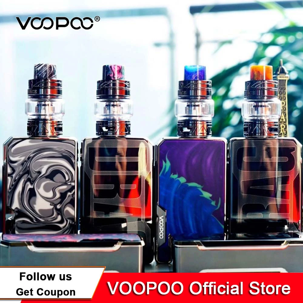 

Original Voopo Drag 2 Platinum Kit 177W Box MOD Vape With 5ML Uforce T2 Tank No 18650 Battery Electronic Cigarette Vaporizer