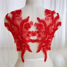 10Pieces Ivory White Red Lace Applique Mesh Fabric Embroidery Lace Applique 2018 High Quality Lace Trim Patch Sew On Accessories 10Pieces Ivory White Red Lace Applique Mesh Fabric Embroidery Lace Applique 2018 High Quality Lace Trim Patch Sew On Accessories