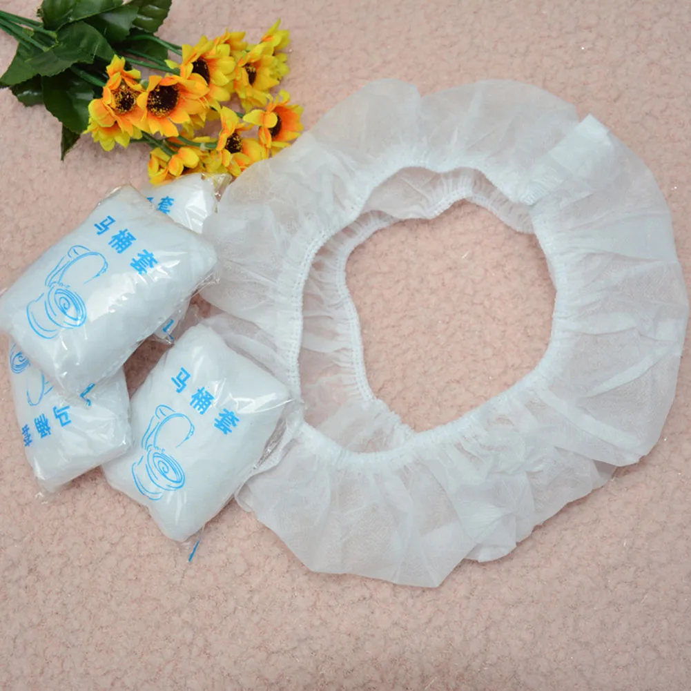 50 шт./пакет одноразовые нетканые материалы/деревянная целлюлоза чехол для унитаза путешествия отель биоразлагаемый санитарный безопасный