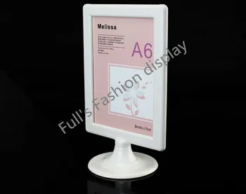 

Free shipping 10pcs A6 Advertisement Poster menu label display photo frame desk tabel card name card Art card display stand rack