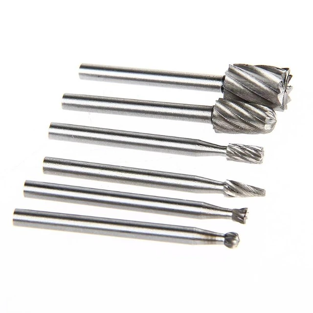 6pcs For Dremel Rotary Tools HSS Mini Drill Bit Set Cutting Routing Router  Grinding Bits Milling Cutters for Wood Carving Cut - AliExpress