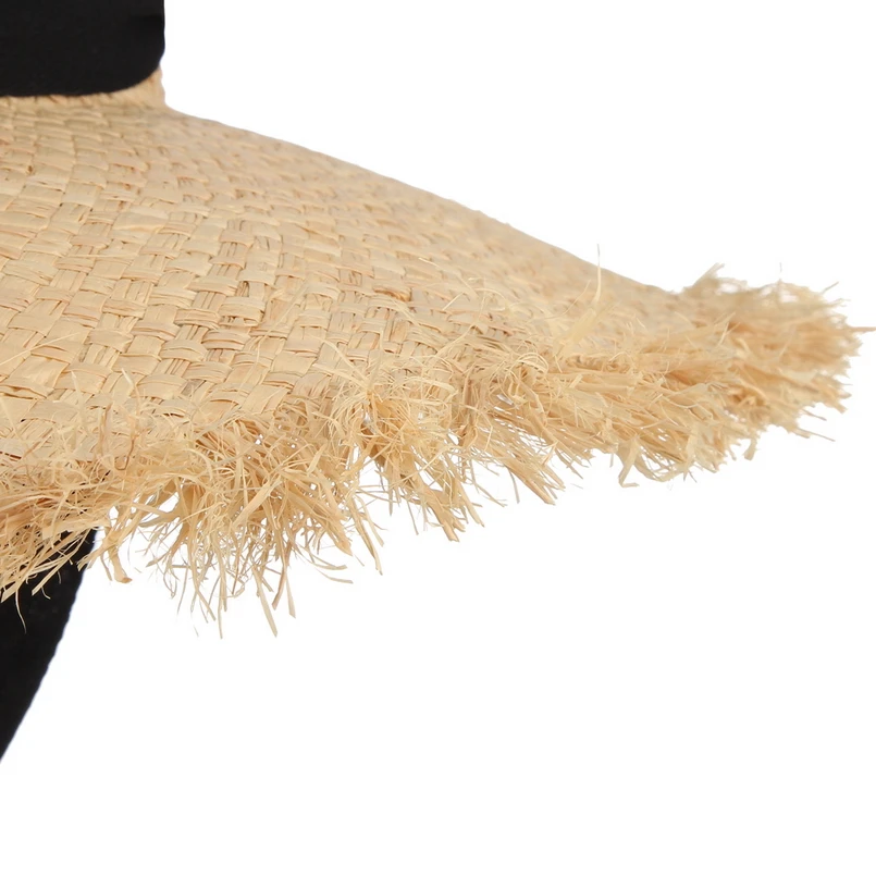 Ceny GEMVIE Handmade splot rafia słomkowy kapelusz dla kobiet szeroki kapelusz z opadającym rondem kapelusz przeciwsłoneczny kapelusze letnie Lady czapka plażowa z pasek pod brodą modne