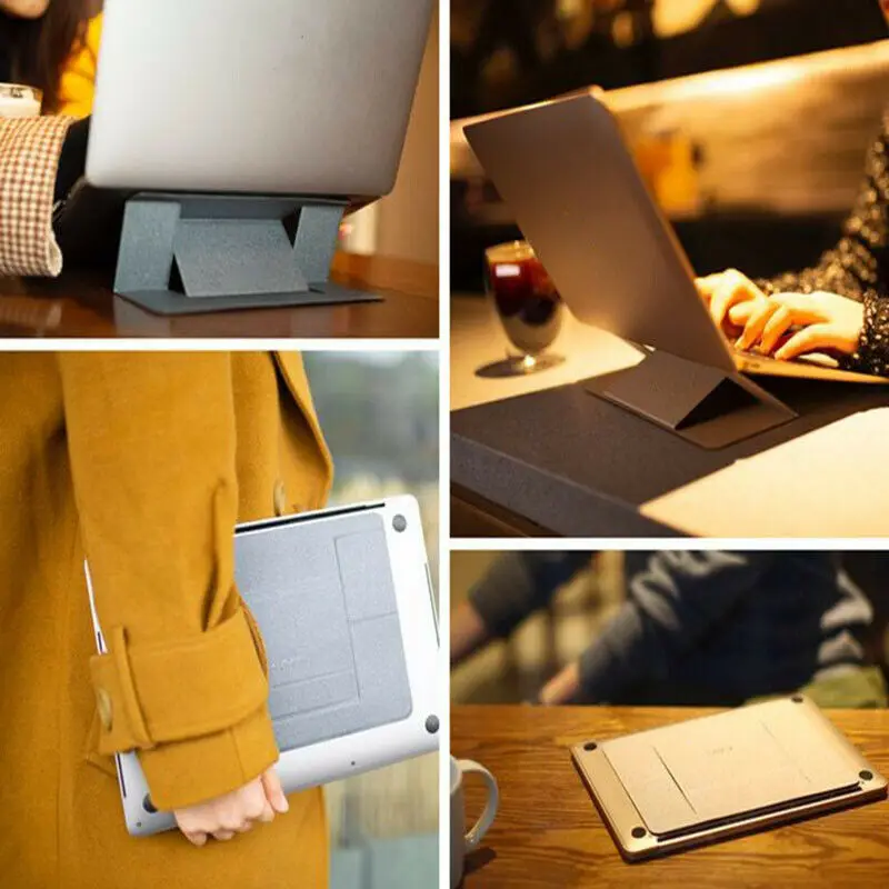Новая регулируемая подставка для ноутбука Подставка для ноутбука силиконовый, невидимый складной кронштейн портативный держатель для планшета для iPad MacBook Ноутбуки