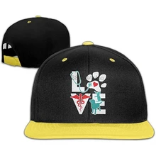 Ветеринар любовь кошка и собака ветеринарные персонализированные новейшие хип-хоп кепки Snapback для молодежи