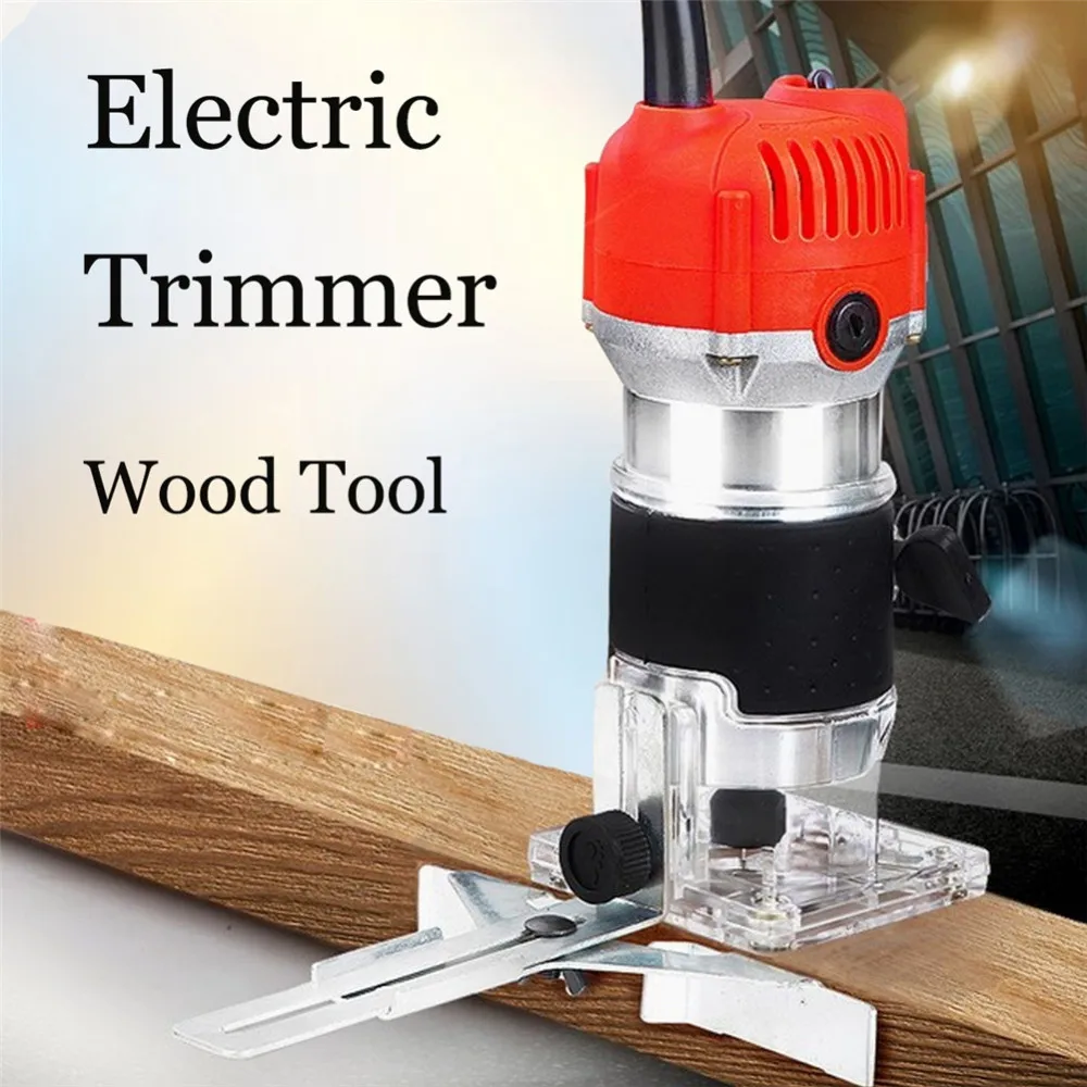 

800W Wood Router Trimmer 6.35mm Electric Woodworking Hand Trimmer 0.25 Inch Wood Laminate Router Joiners Power Tools