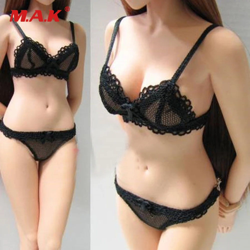 

1/6 Scale Black Lace Lingerie Underwear For 12 inches Female PH Large Bust Body Figure Accesories