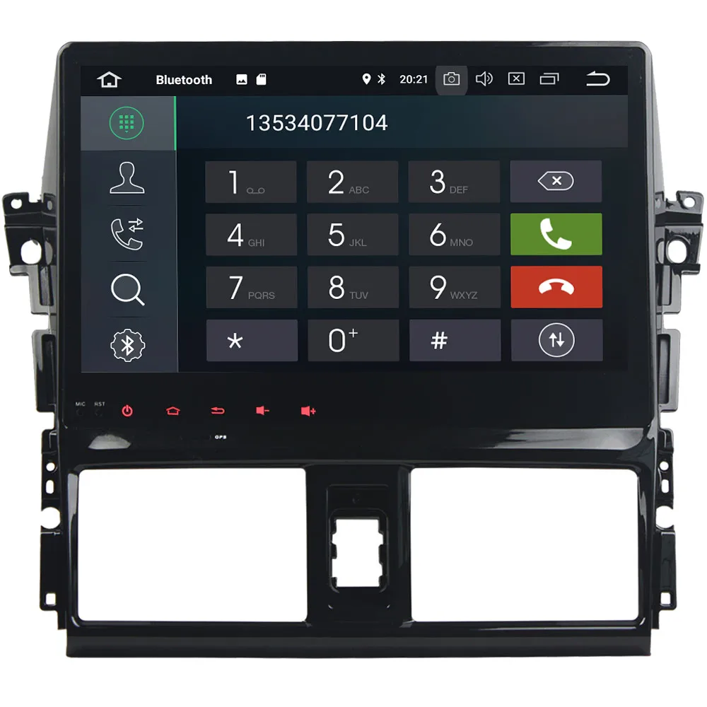 Discount 10.1" IPS Octa Core 4G Android 8.1 4GB RAM 64GB ROM Car DVD Player Autoradio Stereo GPS Glonass For Toyota Yaris Vios 2013-2016 2