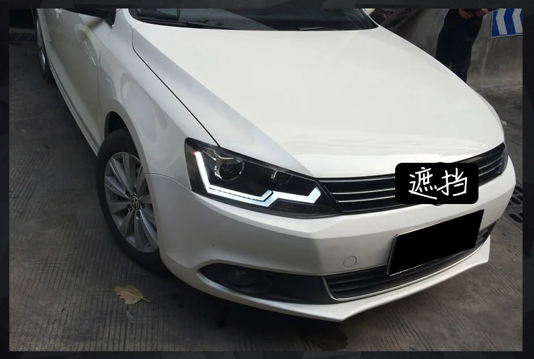 1AKD автомобильный Стайлинг для Jetta фары Volks wgen Jetta Mk6 светодиодный фары DRL Биксеноновые линзы Высокий Низкий луч парковка противотуманная фара