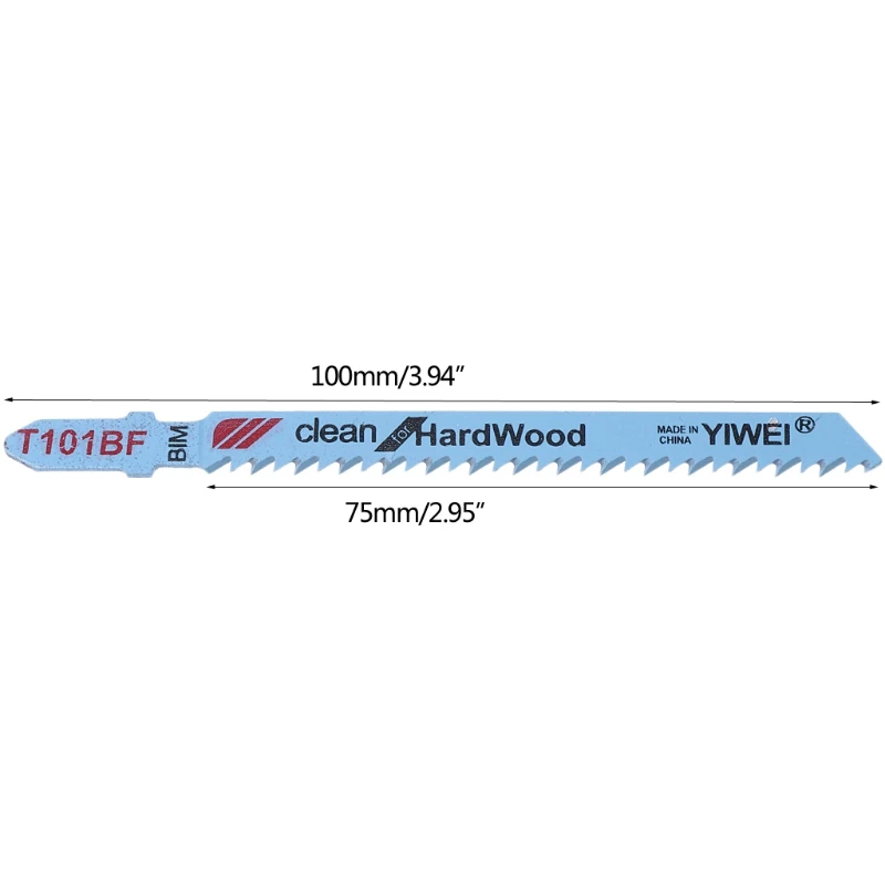 

5 Pcs T101BF Bi-metal T-Shank Jigsaw Blades Cutting Tool Clean For Hardwood