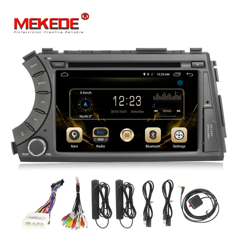 

HD 2G RAM Android 7.1 2 DIN Car DVD for ssangyong Actyon Kyron with car gps radio for ssangyong actyon kryon 1080p support SWC