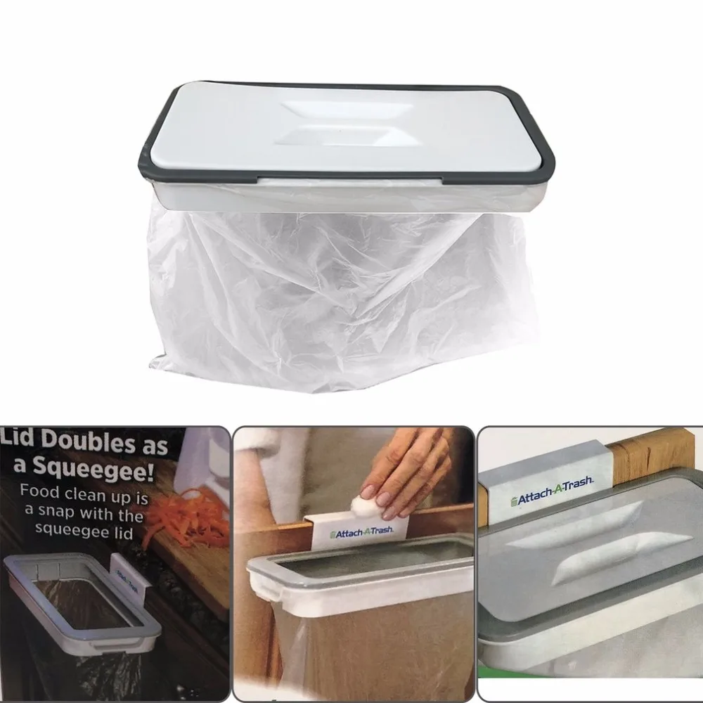 Compact Durable Kitchen Hanging Type Trash Rubbish Bag Holder Garbage