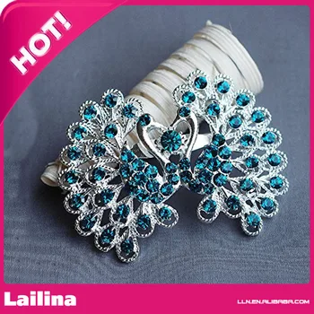 

Rhinestone Brooch Pinback Crystal Teal Blue Turquoise Peacock Blue Wedding Cake Brooch Bouquet Decoration