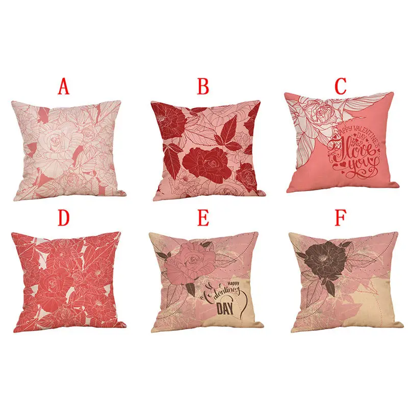 2019 NEW Happy Valentine's Day Throw Pillow Case Sweet Love Square Cushion Cover pillow covers decorative 40JA1818