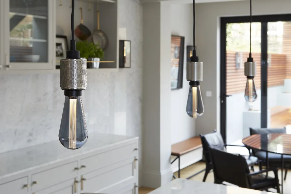 GANRILAND, скандинавский светодиодный подвесной светильник, направляющая винтажная простая Подвесная лампа ST64, Ностальгический креативный E27 85 V-264 V, дымовая серая лампа