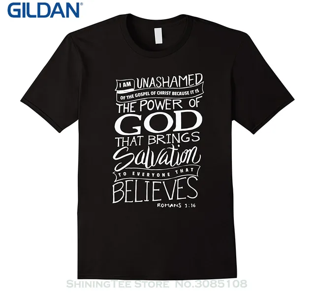 GILDAN New Design Cotton Male Tee Shirt Designing I Am Unashamed Of The