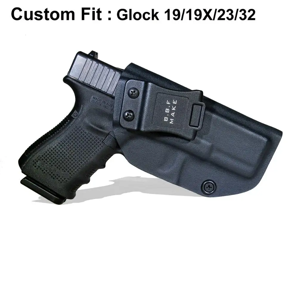 B.B.F Make IWB Тактический KYDEX пистолет кобура Glock 19 19X23 32 CZ P10 кобуры внутри скрытый поясной кейс для пистолета аксессуары сумка