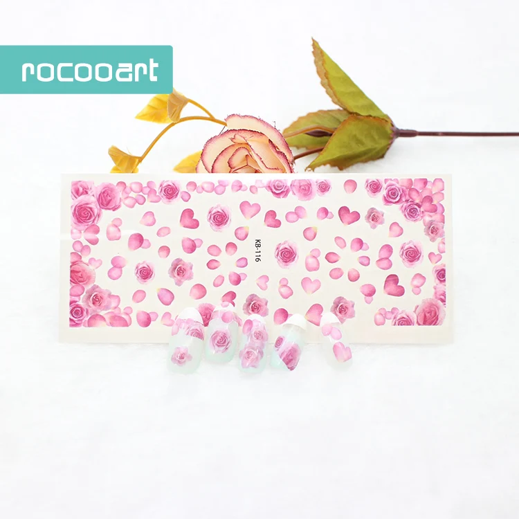 Rocooart DIY переводные наклейки для ногтей цветные фиолетовые фантастические цветы s