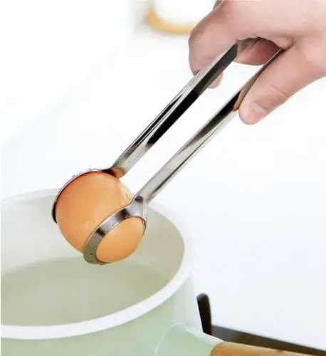 

Kitchen Clamp Gadget Holder Cooking Tools Stainless Steel Egg Tong Clip