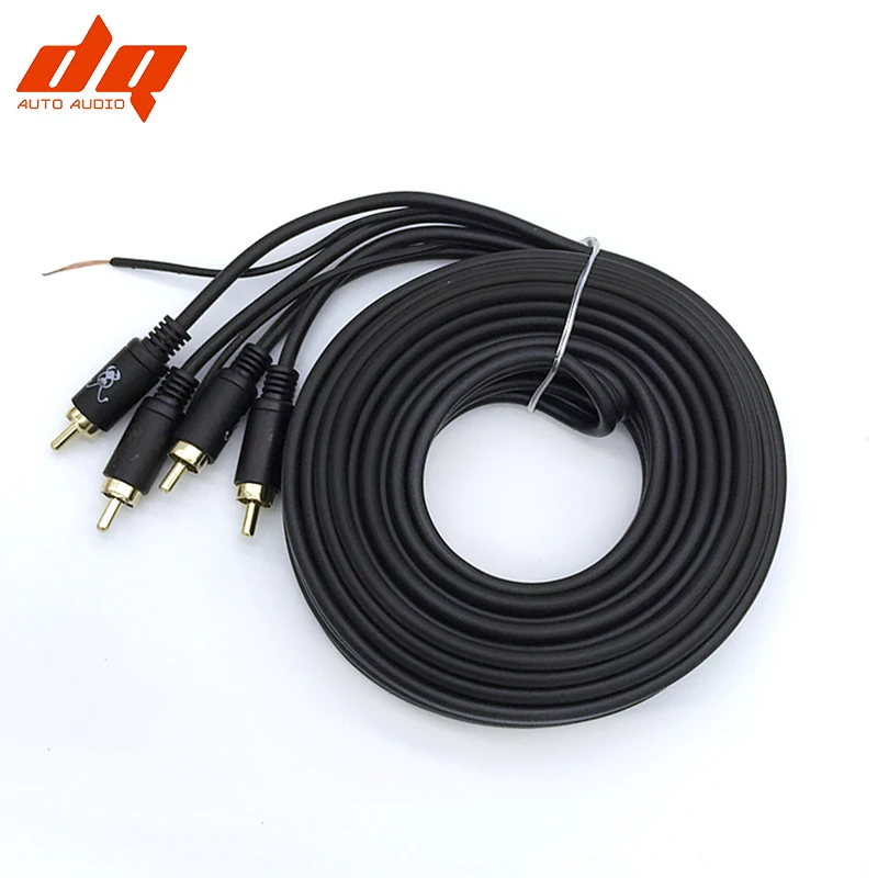 5m Plug Car Audio Cable Automobile Amplifier System Braided Copper