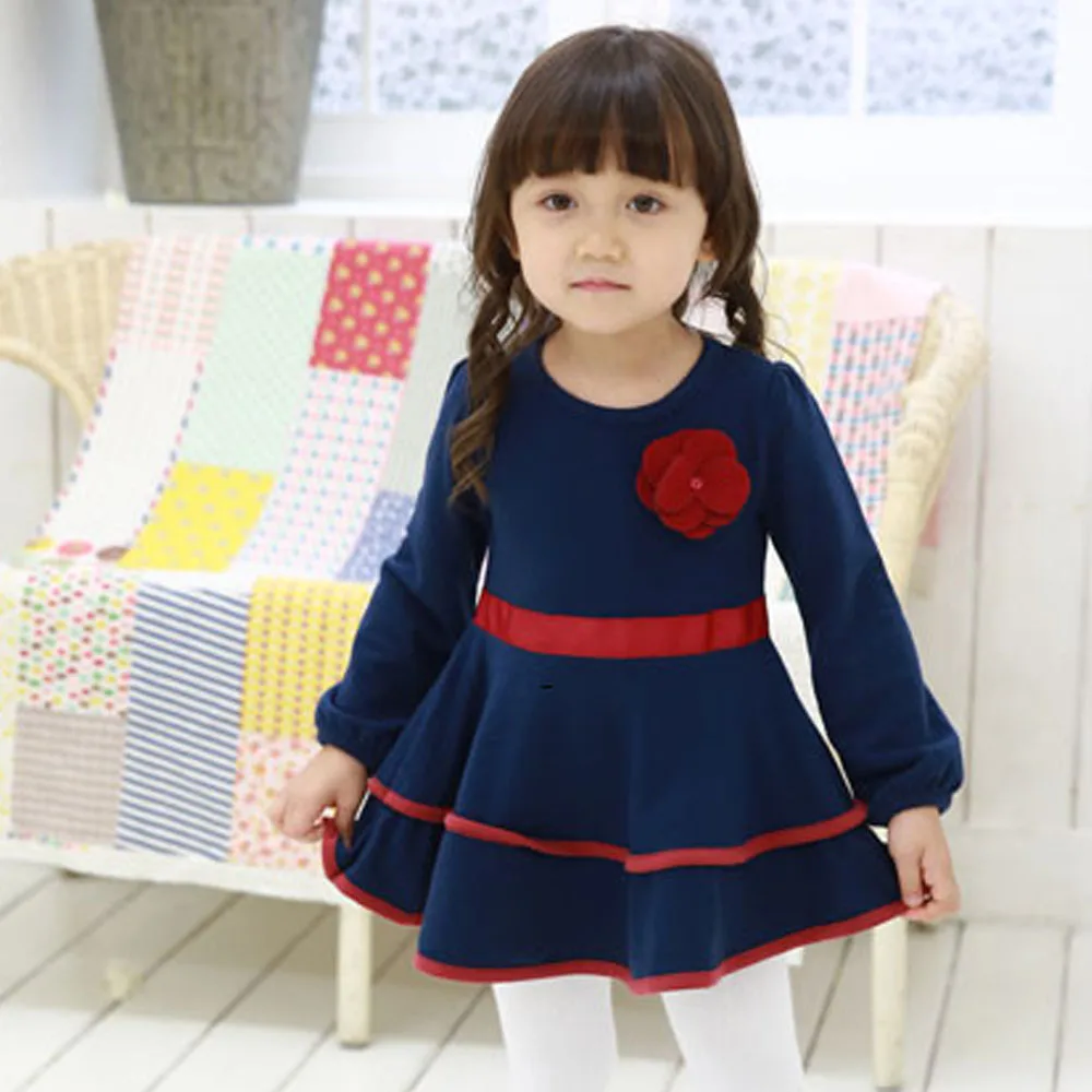 2017 Brand Kids Dresses Children Clothing Princess Dress 2 8Y Toddler ...