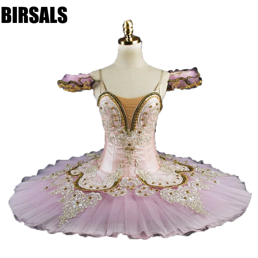 Pink Child Nutcracker Pancake Tutu Costume Women Adult Professional Ballet Tutu Stage Costume Pancake BT9044D