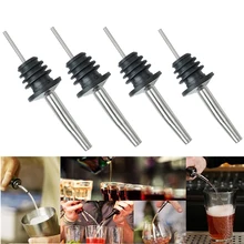 4 piezas de acero inoxidable para botella de vino, Whisky, licor, aceite, tapón de boquilla, dispensador de boca, barman, Bar, accesorios para fiestas