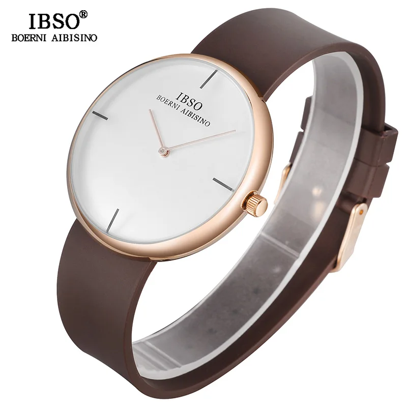 IBSO Brand Convex Design Creative Mens Watches 2018 Black Silicone Strap Sport Quartz Watch Men Relogio Masculino Male Clock