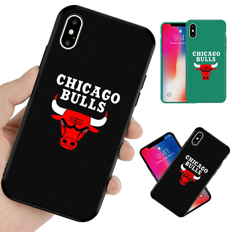 JAMULAR Basketball Sports Bulls Matte Phone Case For iPhone 7 XS MAX XR