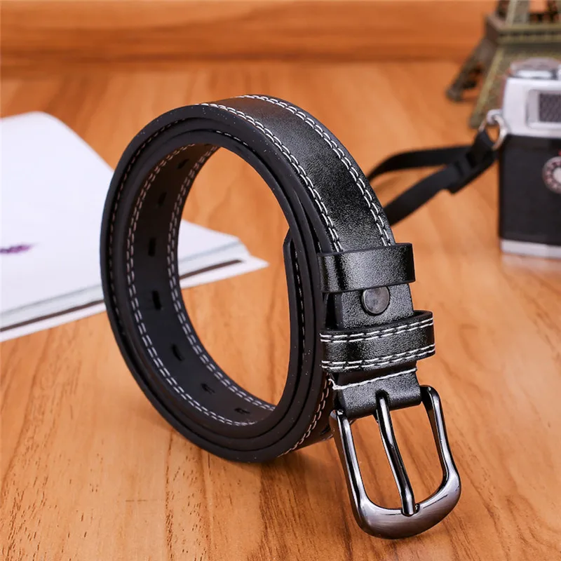 Women Lady Girls Skinny Belt Thin Leather Buckle Narrow Waistband Leather belt for women Fashion Accessory 40JA0414